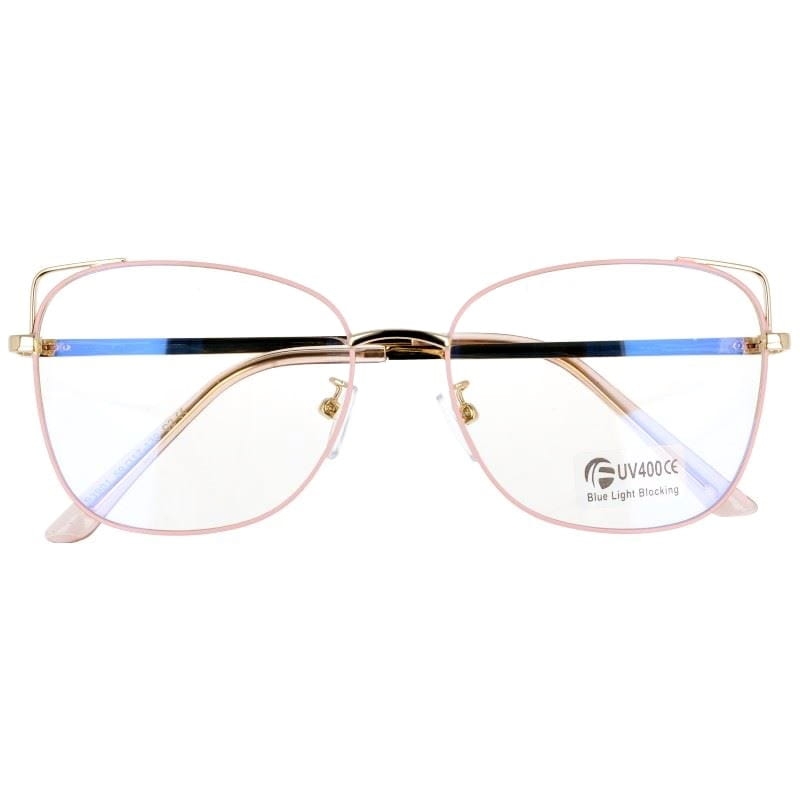 Okulary kocie do komputera damskie z filtrem blue light zerówki 2573-5