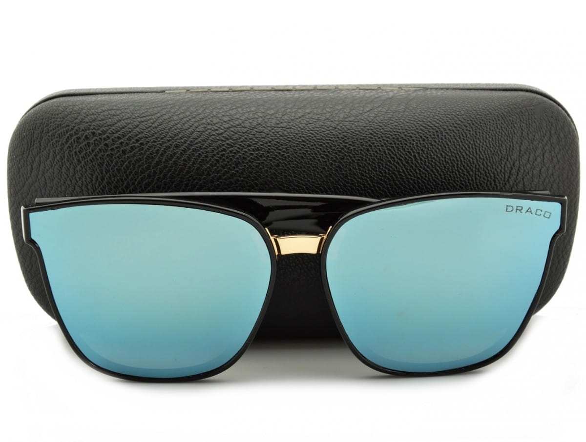 Okulary muchy polaryzacyjne damskie lustrzane kocie 1245e