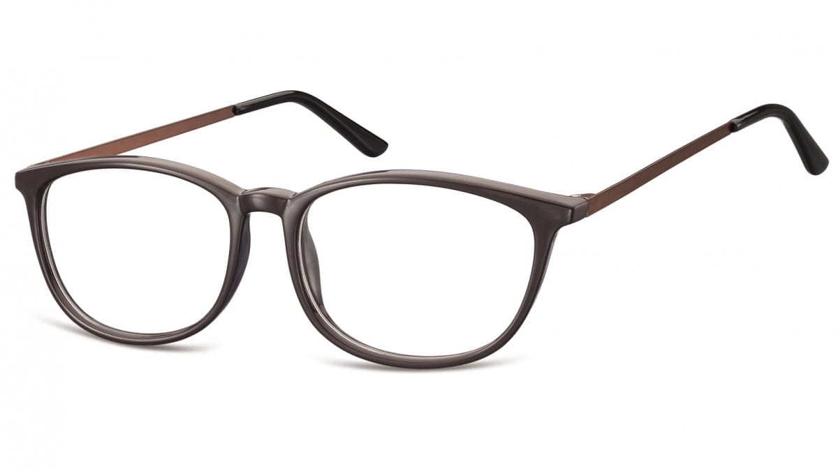 Okulary oprawki korekcyjne nerdy zerówki sunoptic cp143c ciemnobrązowe