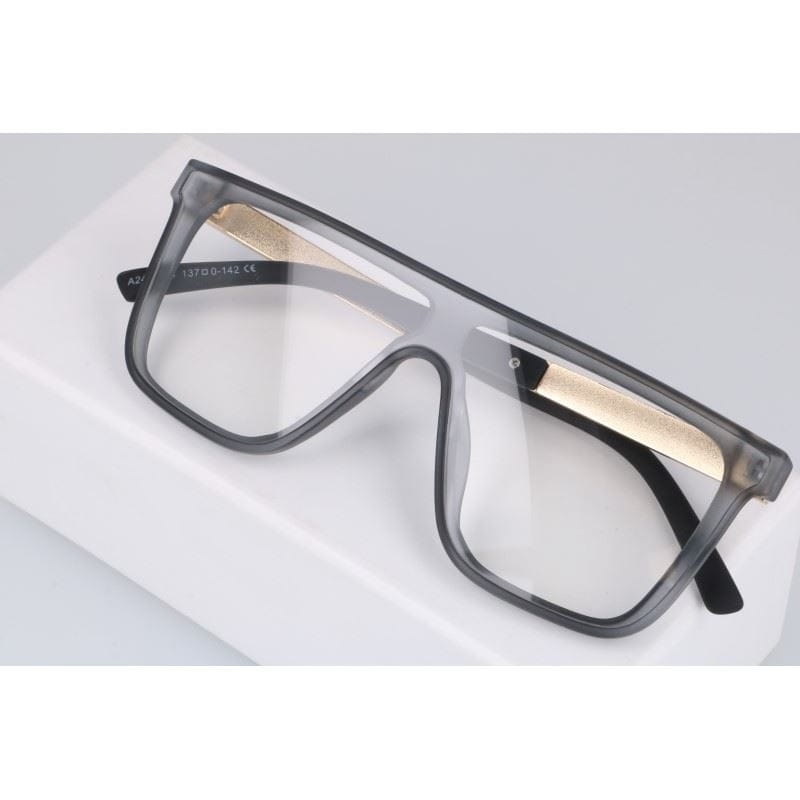 Okulary prostokątne do komputera z filtrem blue light pełne szkło zerówki 2562-1