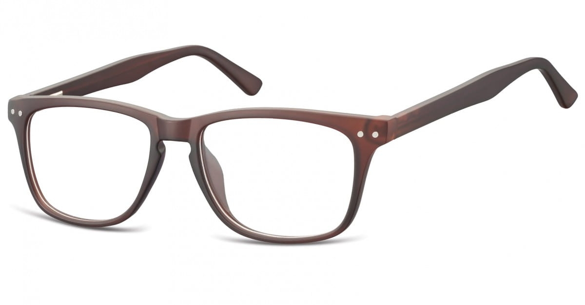 Okulary oprawki korekcyjne nerdy zerówki sunoptic cp136c ciemnobrązowe