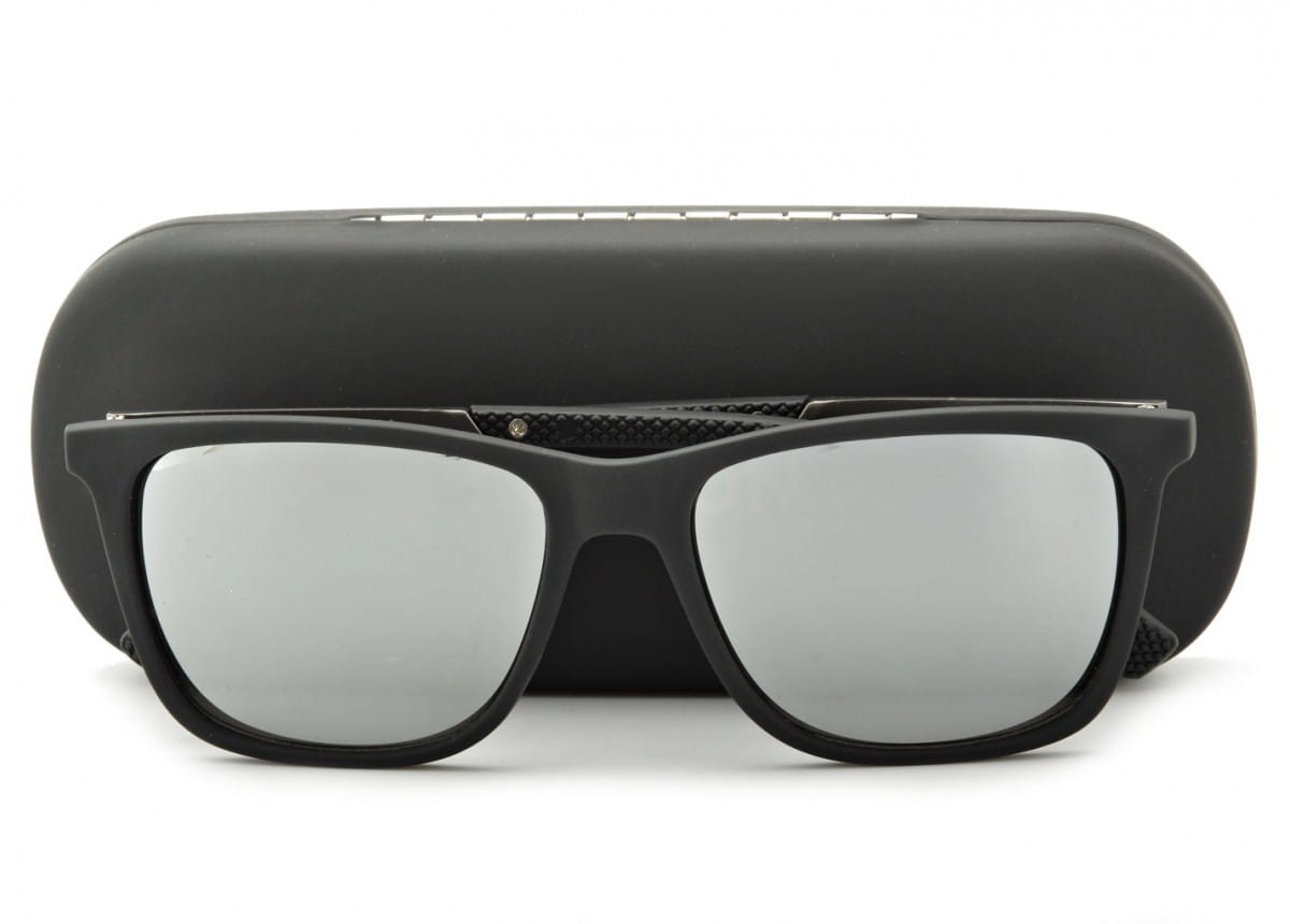 Okulary lustrzanki czarne  nerdy  matowe de-780