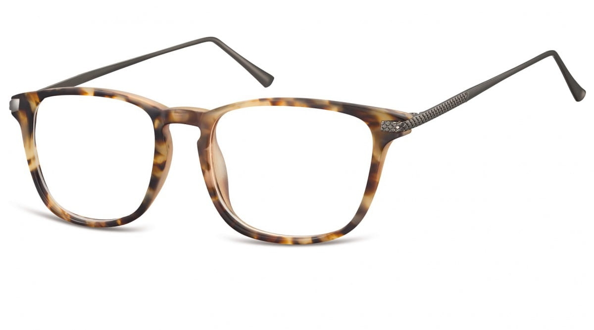 Okulary oprawki korekcyjne nerdy zerówki sunoptic cp144e jasny szylkret-panterka