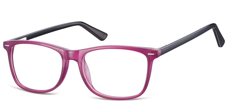 Zerówki klasyczne okulary oprawki sunoptic cp153c purpurowe, flex