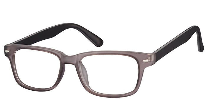 Okulary zerówki klasyczne oprawki sunoptic cp156d szaro-czarne