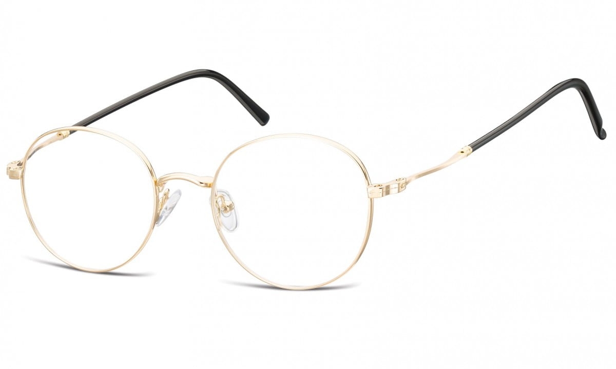 Lenonki okrągłe okulary oprawki optyczne 927c złote