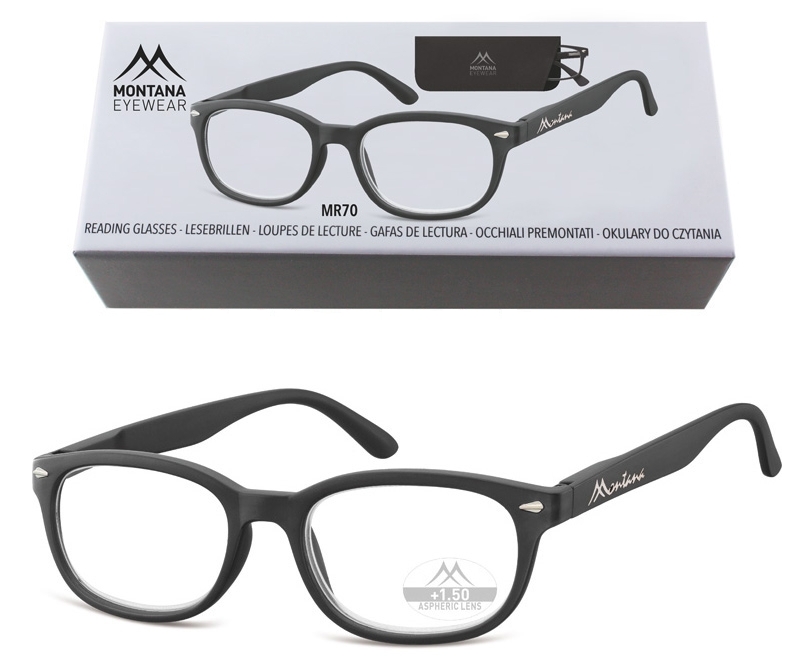 Okulary do czytania asferyczne montana box70 moc: +3