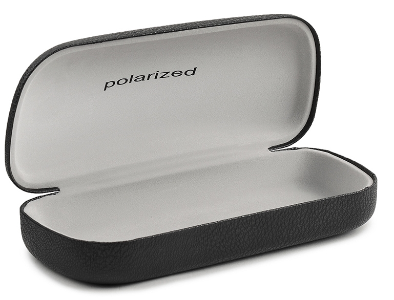 Twarde czarne etui futerał na okulary polarzone 