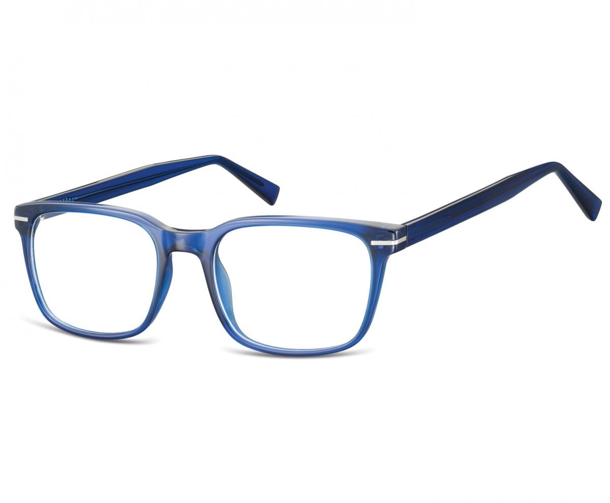 Okulary oprawki korekcyjne nerdy zerówki sunoptic cp119b granatowe transparentne