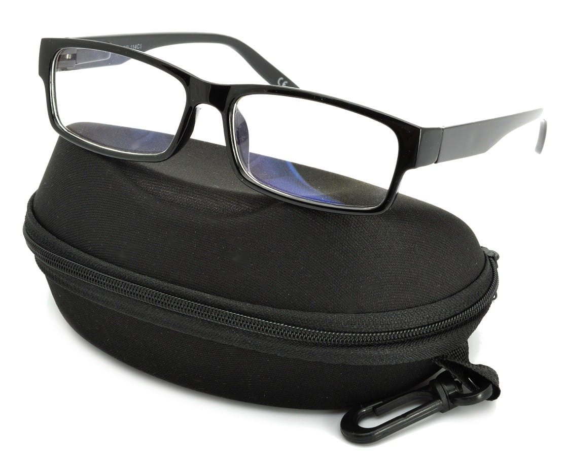 Okulary z filtrem antyrefleksyjne zerówki nerdy prostokątne dr-114-c1