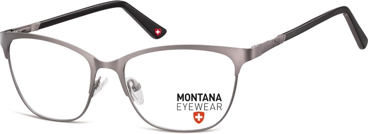 Okulary oprawki kocie optyczne montana mm606c jasnografitowo-czarne