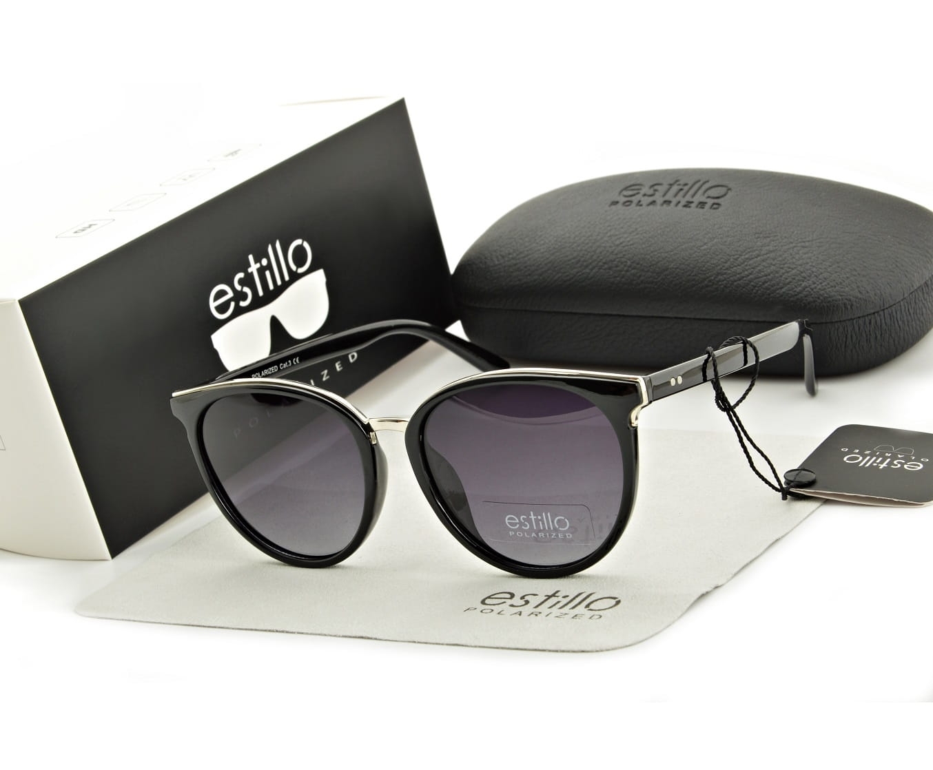 Damskie okulary przeciwsłoneczne polaryzacyjne z filtrem uv400 est-09-1 estillo