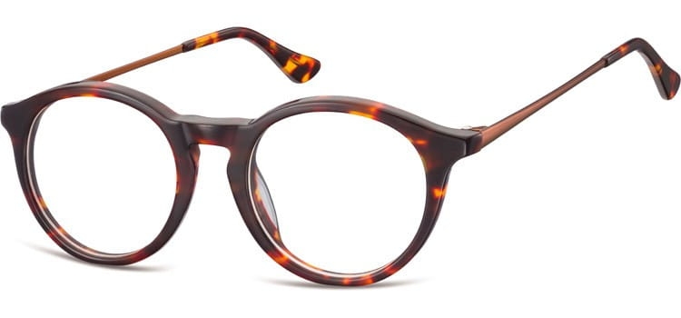 Okrągłe okulary oprawki zerowki korekcyjne sunoptic ac47