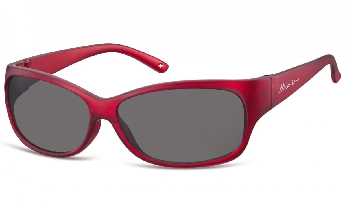 Okulary dziecięce sportowe montana unisex czerwone matowe 966b