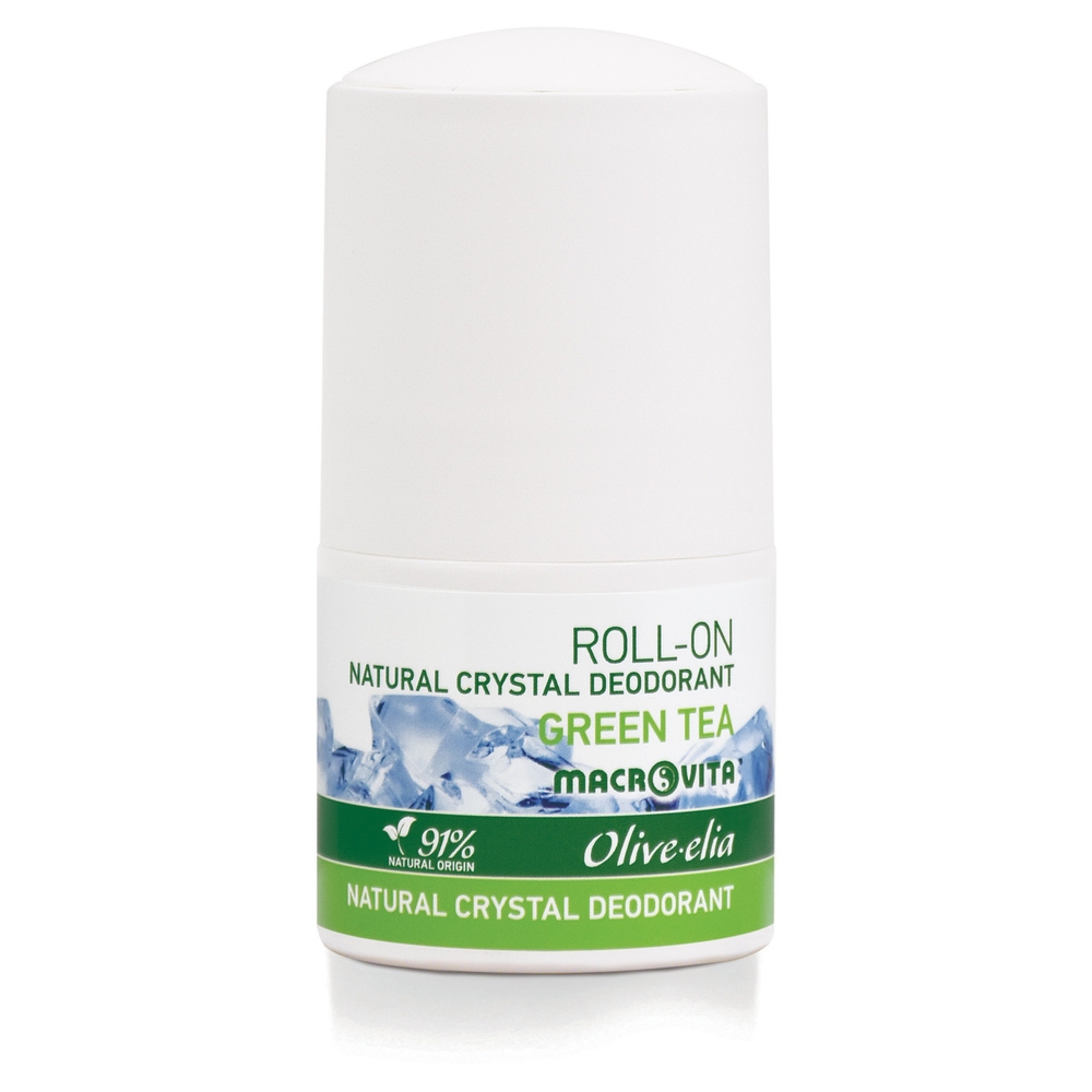 Macrovita Olive.elia naturalny dezodorant w kulce z kryształem Green Tea 50ml