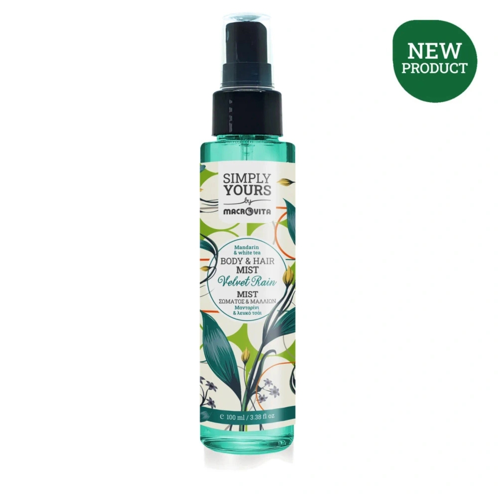 Macrovita mgiełka do ciała i włosów Velvet Rain mandarynka i biała herbata 100ml