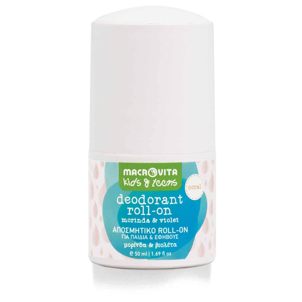 MACROVITA Kids & Teens Coral naturalny dezodorant w kulce dla dziewczynek z morindą i fiołkiem 50ml