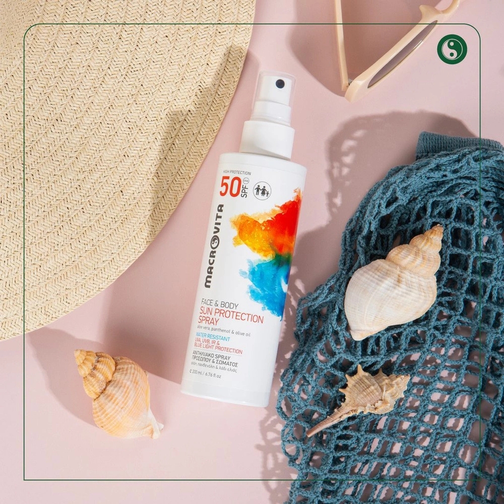 Macrovita spray do opalania twarzy i ciała SPF50 bio-aloes, panthenol i bio-oliwa 200ml