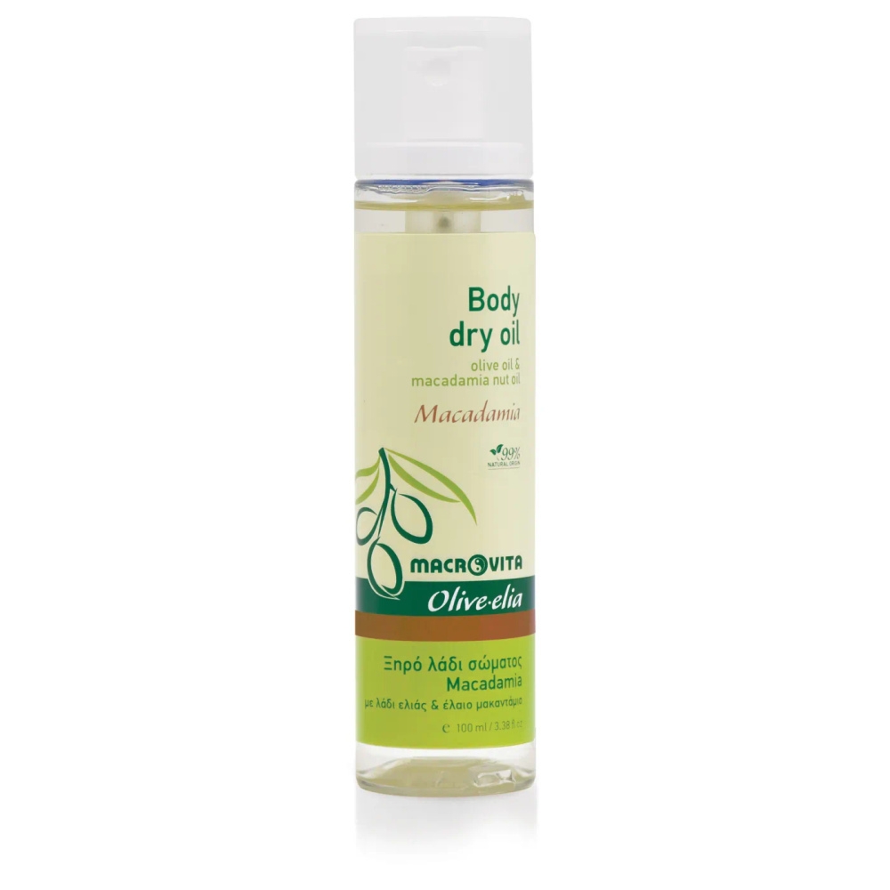 Macrovita Olive.elia Macadamia naturalny suchy olejek do ciała z bio-oliwą i olejkiem z orzechów makadamia 100ml