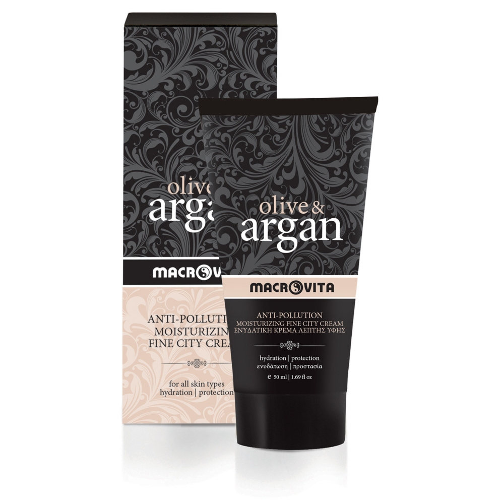 Macrovita Olive & Argan doskonale nawilżający krem hialuronowy przeciw zanieczyszczeniom środowiska 50ml