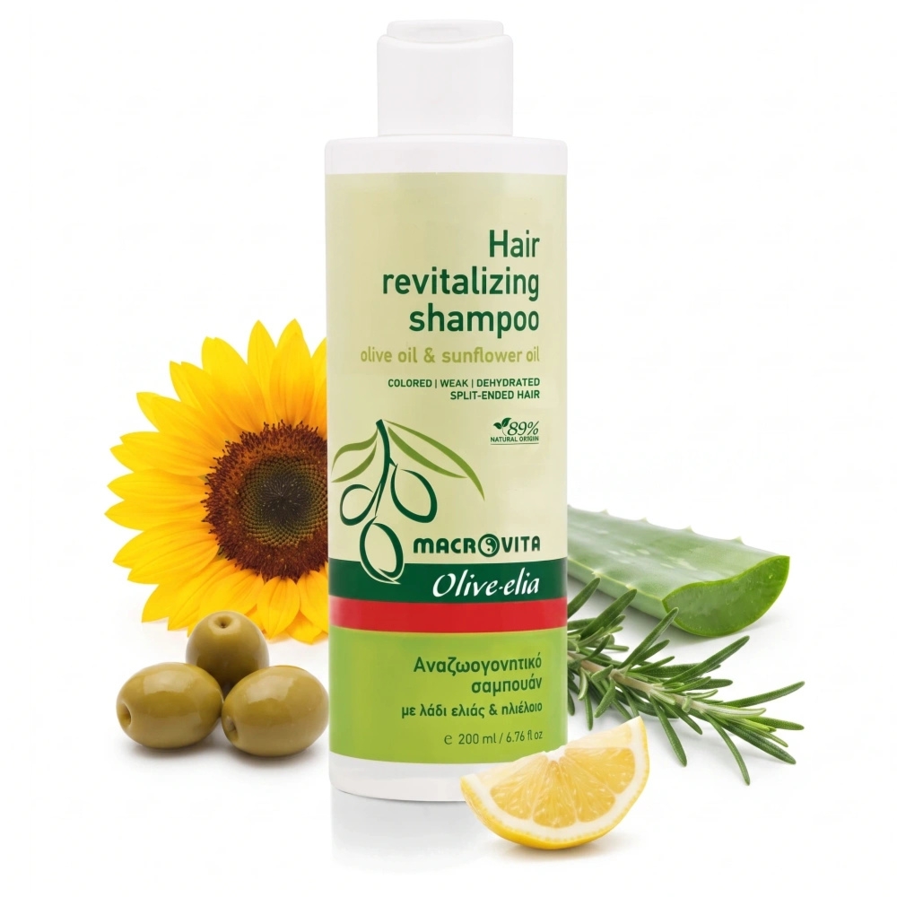 Macrovita Olive.elia szampon regenerujący z bio-oliwą i olejkiem ze słonecznika 200ml