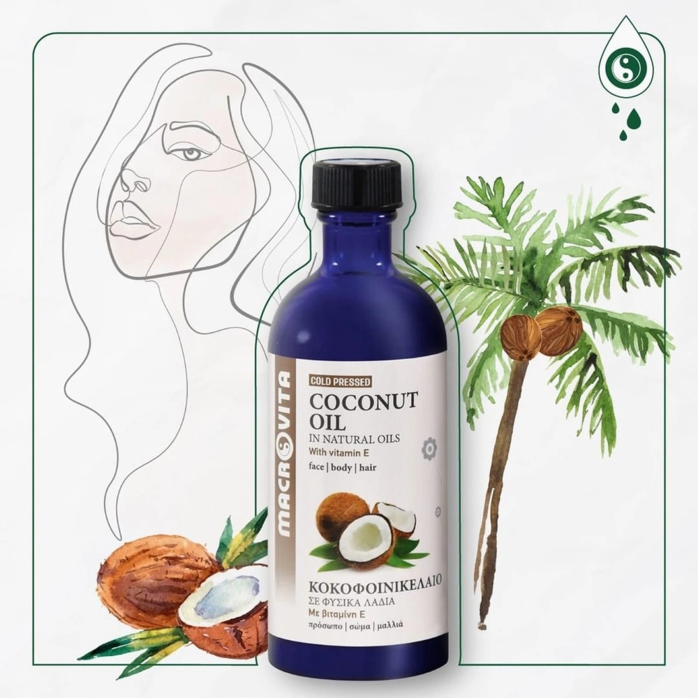 Macrovita Olejek Kokosowy w naturalnych olejach tłoczony na zimno z witaminą E 100ml