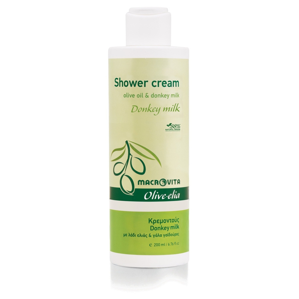 Macrovita Olive.elia Donkey Milk kremowy żel pod prysznic z bio-oliwą i oślim mlekiem 200ml