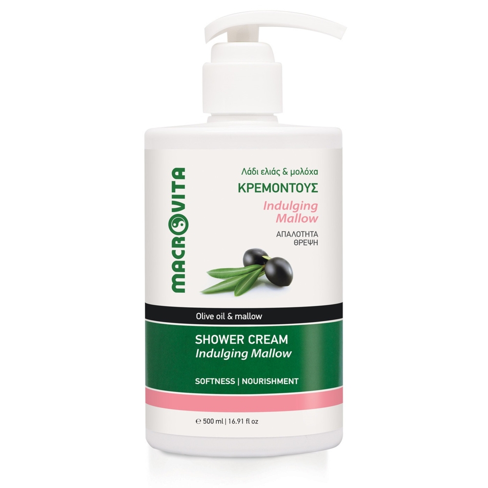 MACROVITA kremowy żel pod prysznic ROZPIESZCZAJĄCA MALWA z bio-oliwą i malwą 500ml