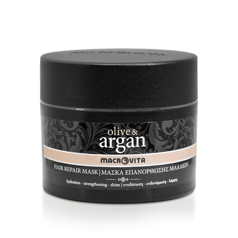 MACROVITA Olive & Argan naturalna maska naprawcza do włosów z olejkiem arganowym 200ml