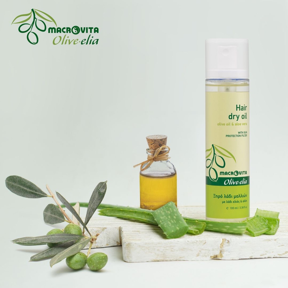 Macrovita Olive.elia suchy olejek do włosów z bio-oliwą i aloesem 100ml