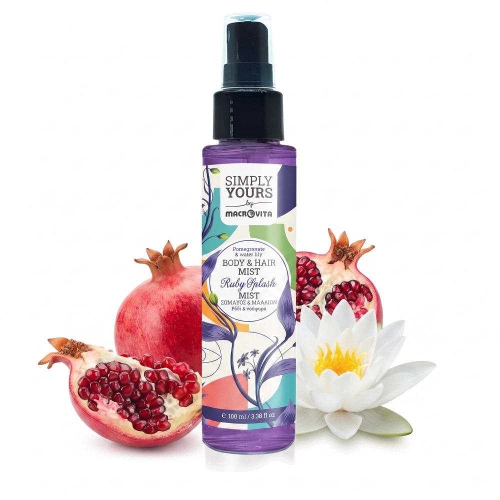 Macrovita mgiełka do ciała i włosów Ruby Splash granat i lilia wodna 100ml