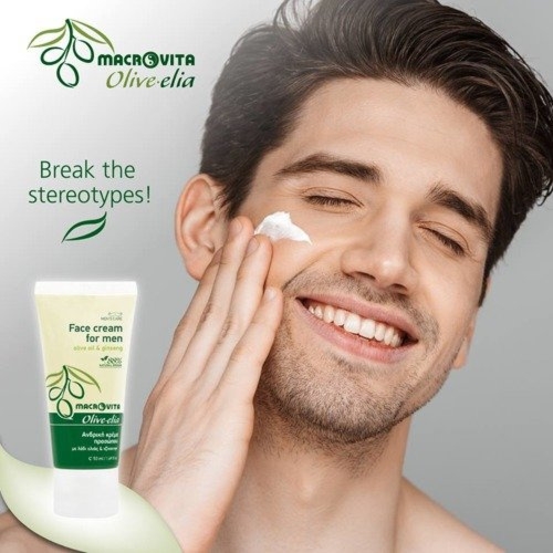 Macrovita Olive.elia naturalny krem nawilżający dla mężczyzn z bio-oliwą i żeń-szeniem 50ml
