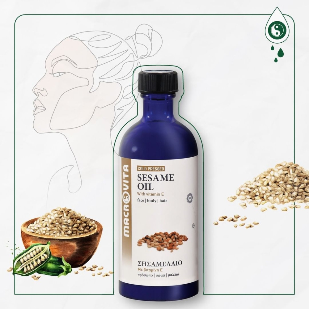 Macrovita Olejek Sezamowy w naturalnych olejach tłoczony na zimno z witaminą E 100ml