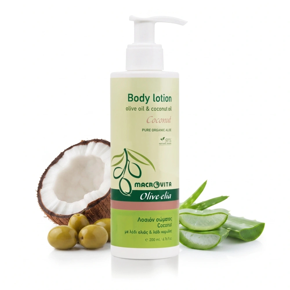 Macrovita Olive.elia Coconut naturalne mleczko do ciała z bio-oliwą i olejkiem kokosowym 200ml