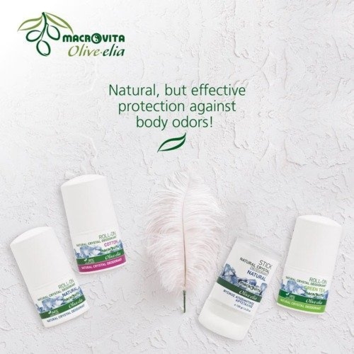 Macrovita Olive.elia naturalny dezodorant w kulce z kryształem Spring 50ml