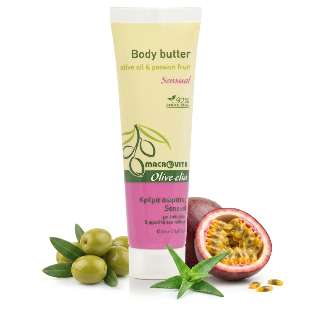 Macrovita Olive.elia Sensual naturalne masło do ciała z bio-oliwą i passiflorą 50ml
