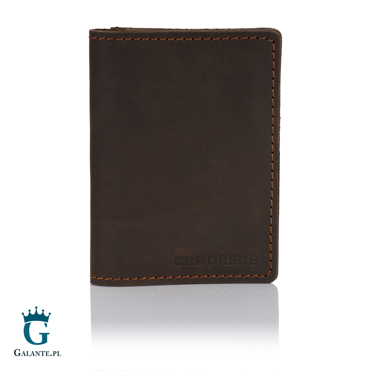 Skórzany cienki portfel slim wallet brodrene sw-04