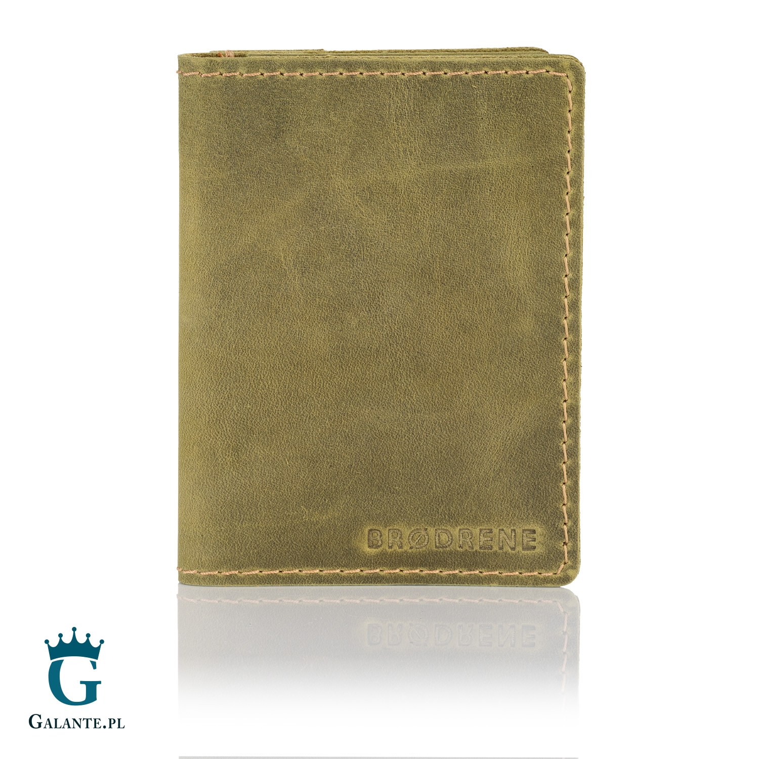 Skórzany cienki portfel slim wallet brodrene sw-01