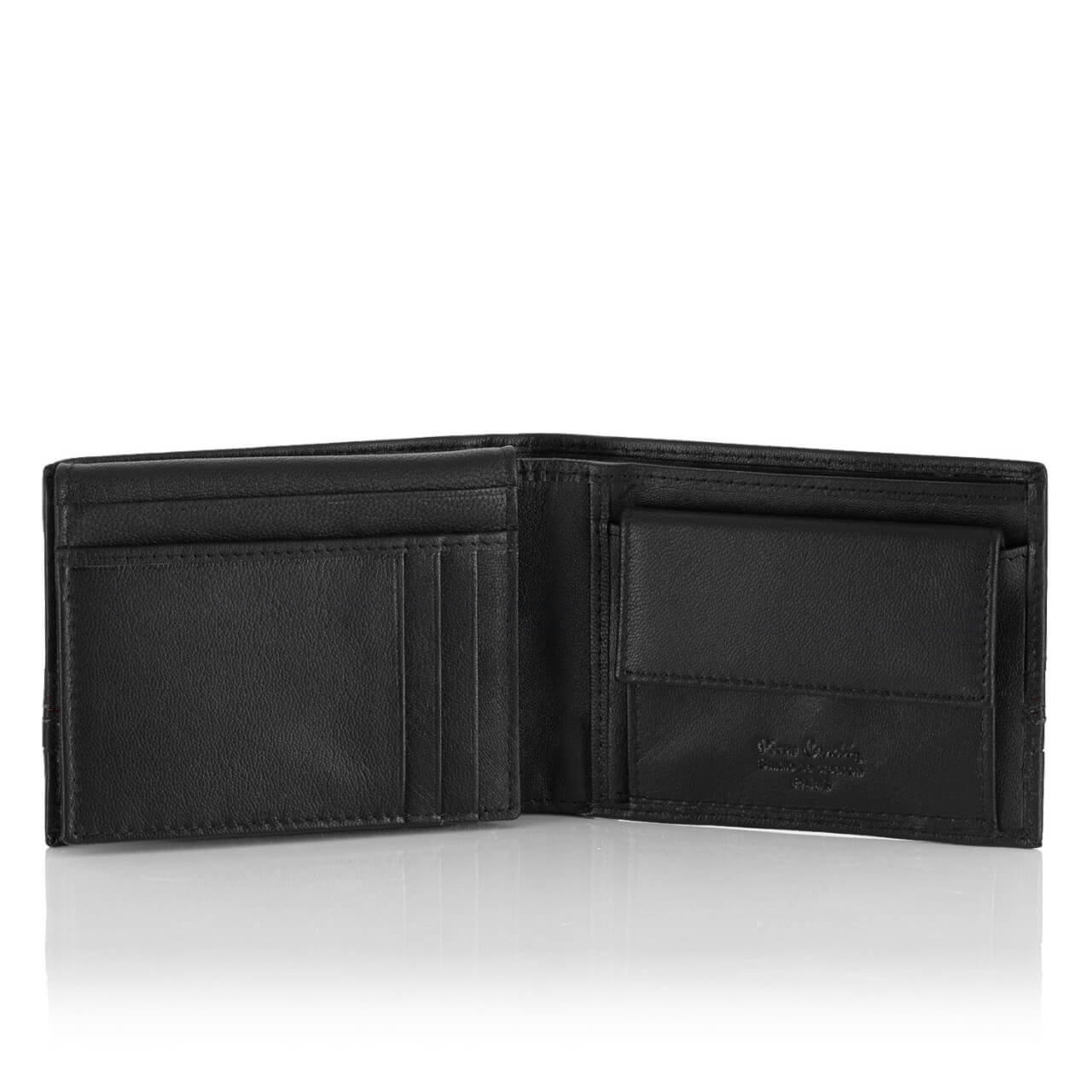 Skórzany portfel męski z przeszyciami Pierre Cardin TILAK97 8806 – niebieski