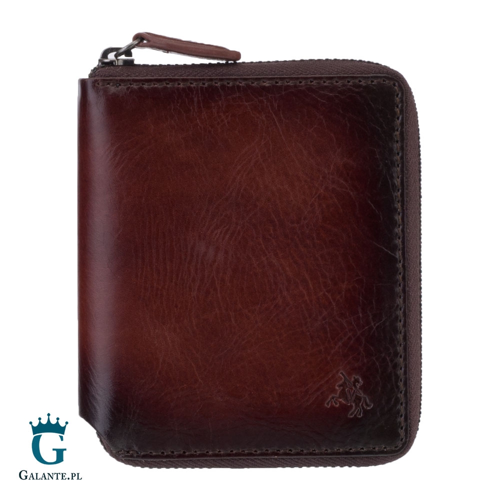 Banknotówka męska przypalany brąz visconti at-65 rfid