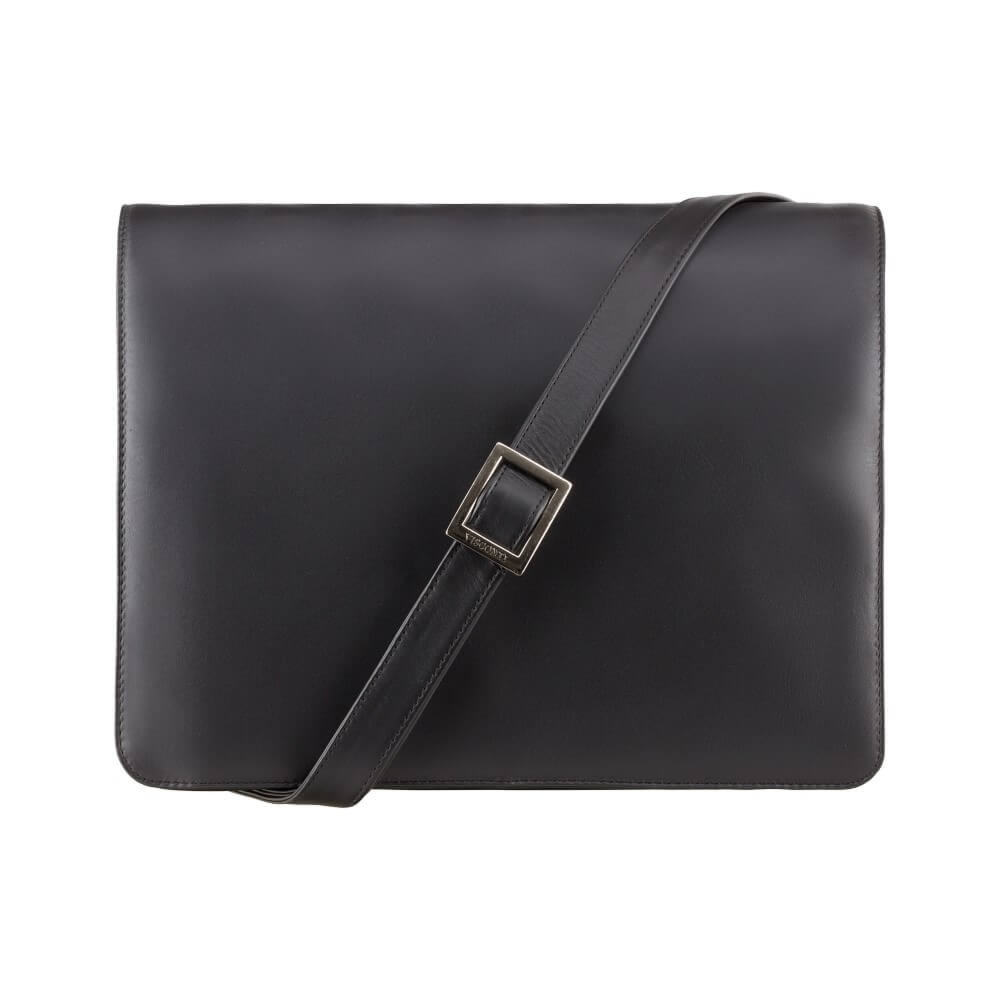Pojemna torba na ramię listonoszka Visconti V-753 – czarny