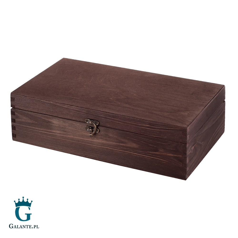 Kuferek drewniany palisander 37x21x11 cm z możliwością graweru