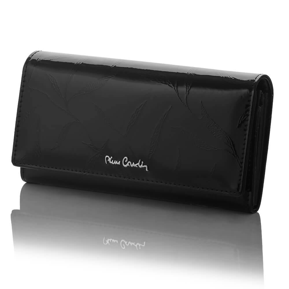 Portfel Damski Pierre Cardin na zatrzask 02 LEAF 100 – Czarny