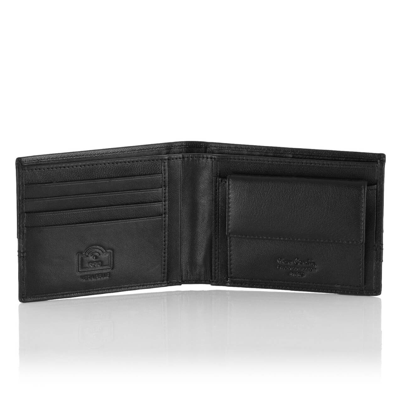 Skórzany portfel męski z przeszyciami Pierre Cardin TILAK97 8805 – czerwony