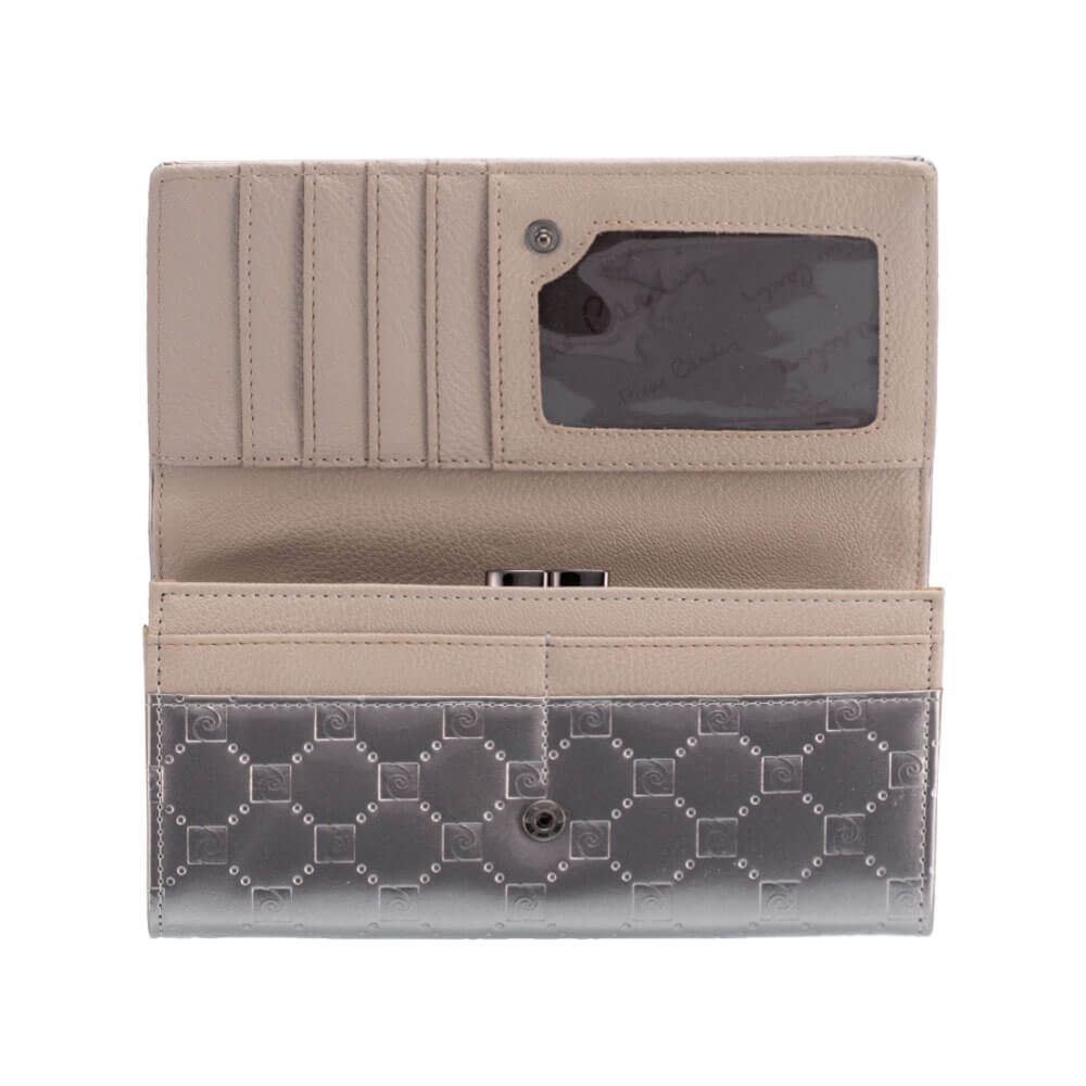 Portfel damski Pierre Cardin ze skóry ekologicznej 04 LADY 867 – Srebrny