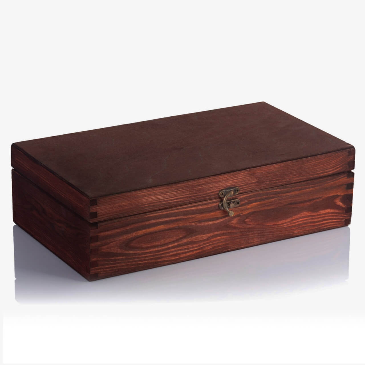Kuferek drewniany Mahoń 37x21x11 cm z możliwością graweru