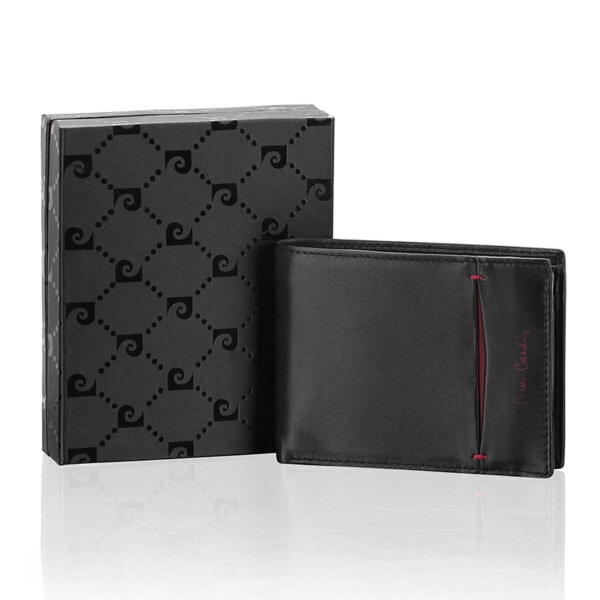 Czarny portfel męski Pierre Cardin TILAK07 8866 – czerwony