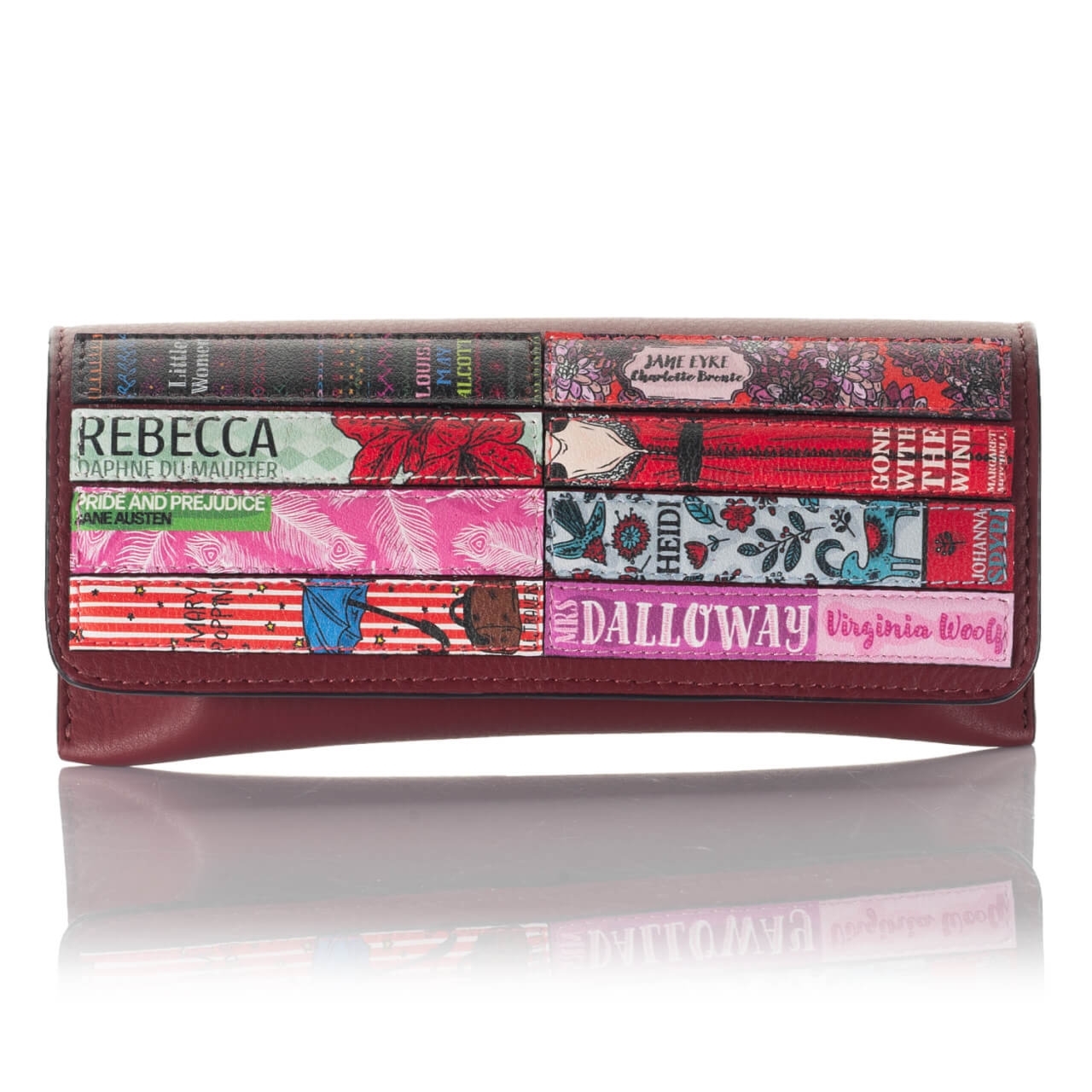 Skórzane damskie etui na okulary Literatura Y4308