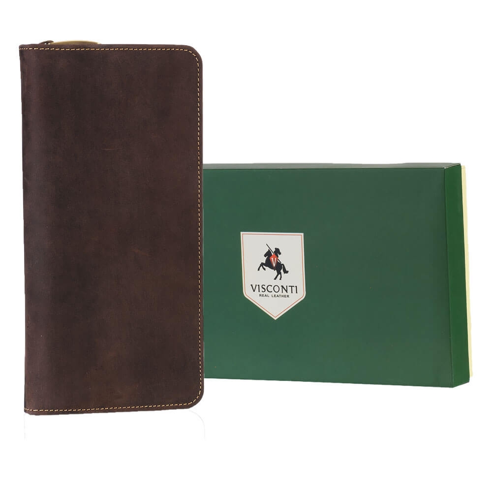 Portfel podróżny Visconti Hunter V-728 RFID – brązowy
