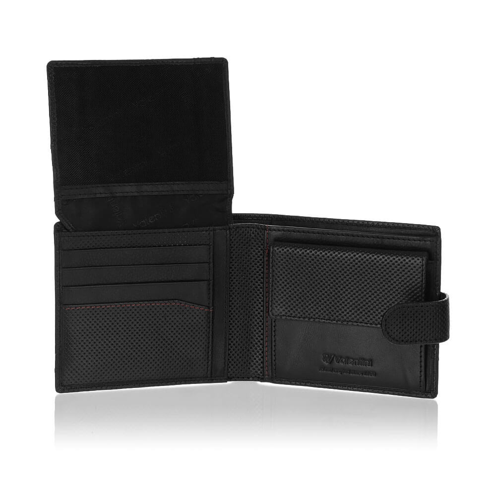Portfel męski zapinany Valentini Perforated 13V-502 z RFID
